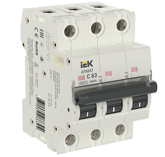 ARMAT Автоматический выключатель M06N 3P C 63А IEK