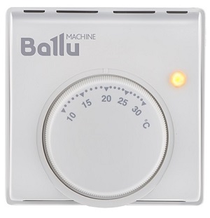 Термостат универсальный BMT-1 диапазон +10..+30С 10А, для однофазных инфракрасных обогревателей "Ballu"