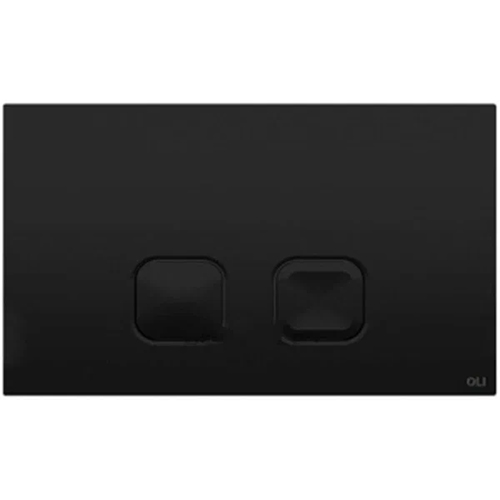 Кнопка "Oliveira" двойная механическая для инсталляции "Plain" черная, soft touch, пластик