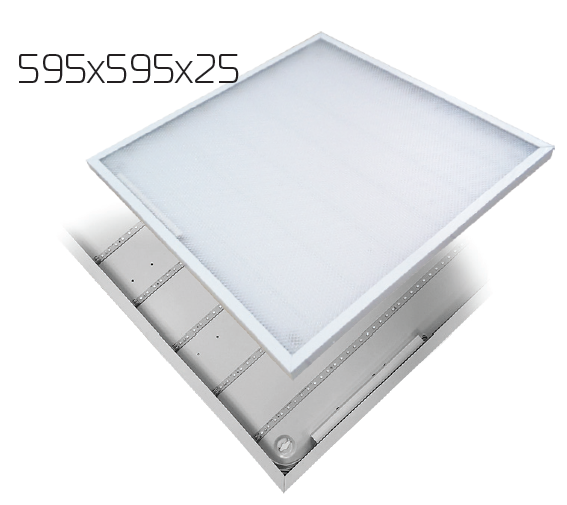 Панель светодиодная универсальная 595*595*25мм 36Вт 4200К призма "Mobilux СПО-05" IP20