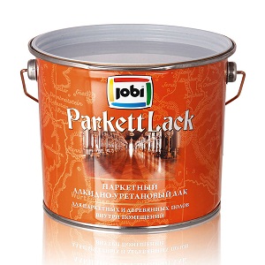 Лак "Jobi Parkettaqualack" паркетный глянцевый акрило-уретановый, 2,7л