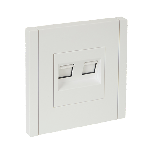 Розетка 2-ая RJ11+RJ45 кат.5E &quot;FORTE&PIANO&quot; с/п, FP235 бел. IEK