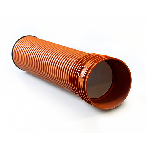 Труба водоотводная полипропиленовая 6м, d250 "Polytron Prokan"  гофрированная двухслойная