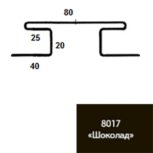 Соединительная рейка, 2,5м, &quot;Шоколад&quot;