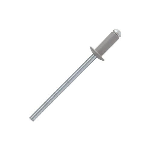 Заклёпки серые алюминиевые 4,8*12мм, 100шт RAL7004