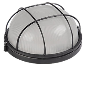 Светильник НПП 1102 черный/круг с решеткой 100Вт IP54 ИЭК