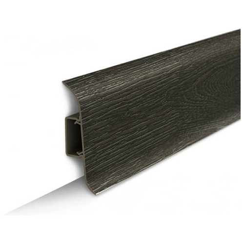Плинтус "Венге темный", кабель-канал, мягкий край, 55*2200мм
