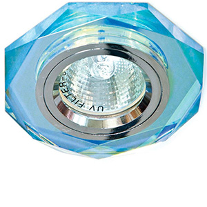 Светильник потолочный "8020-2" MR16 GU5,3, 50Вт, мультиколор-7, серебро (перламутр) внутренний D-75мм, внешний D-95мм