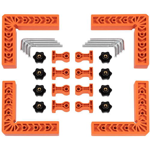 Уголок монтажный, 90 градусов, 15см, (L-образный зажим), набор 4шт