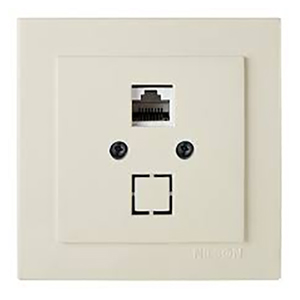 Розетка "NILSON Touran" компьютерная CAT5 кремовая