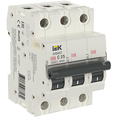 ARMAT Автоматический выключатель M06N 3P C 25А IEK