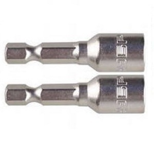 Бита "Зубр", шестигранная с торцевой головкой, 6*45мм, магнитная, CR-V, 2шт/уп