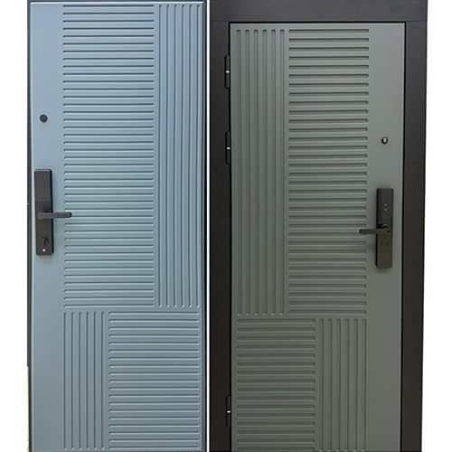 Дверь входная &quot;Катунь&quot;, 850*2050*115мм, левая, металл -&quot;Черный металлик МДФ Неаполь фрезировка&quot;, МДФ &quot;Вена фрезеровка&quot; Город Мастеров