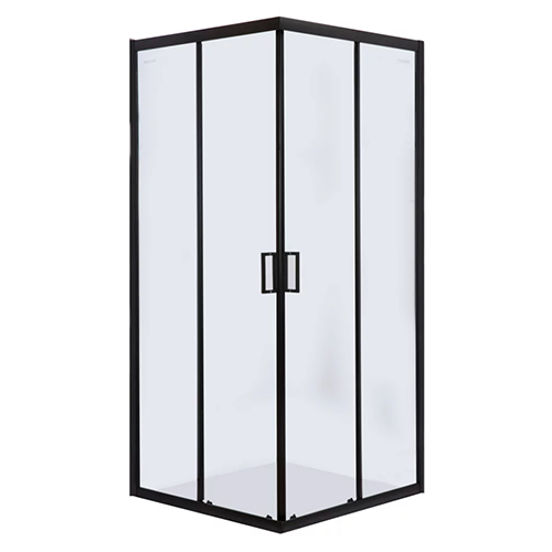 Душевое ограждение "GF-139B", 900*900*1950мм, размер под поддон, черный профиль, стекло 6мм