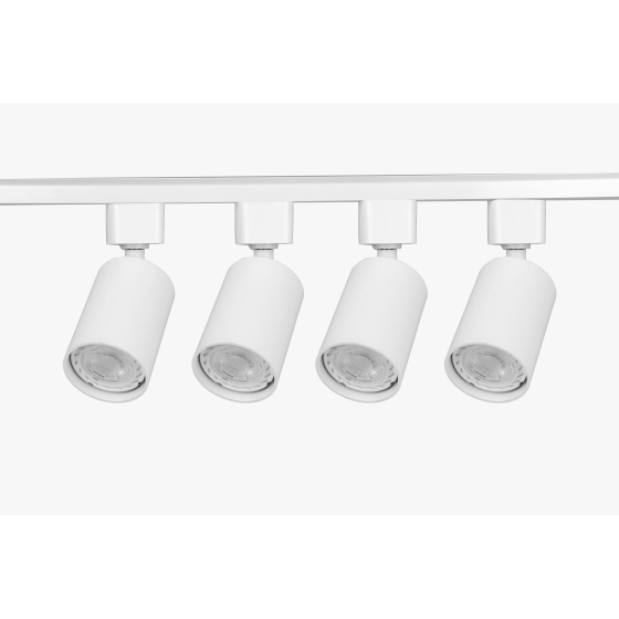 Комплект трековых светильников однофазных ЭРА "TR70-SET4-GU10-WH" 4 шт под лампу с шинопроводом 80 см белый