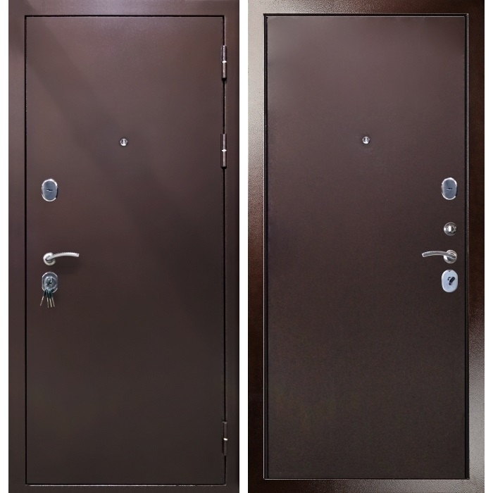 Дверь входная "Победа М Плюс", 960*2050*72мм, правая, металл -"Антик медь", Город Мастеров