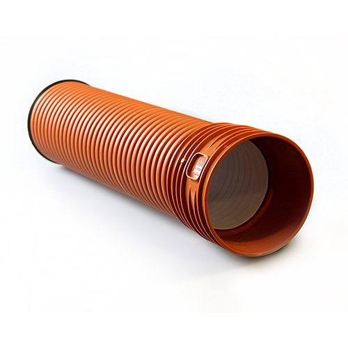 Труба водоотводная полипропиленовая 6м, d150 "Polytron Prokan"  гофрированная двухслойная