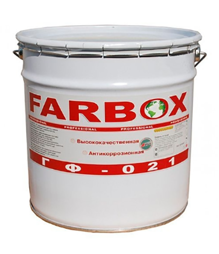 Грунтовка ГФ-021 ТУ "Farbox", 20кг, серая