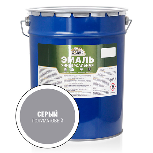 Эмаль алкидная серая универсальная "Эксперт", 25кг