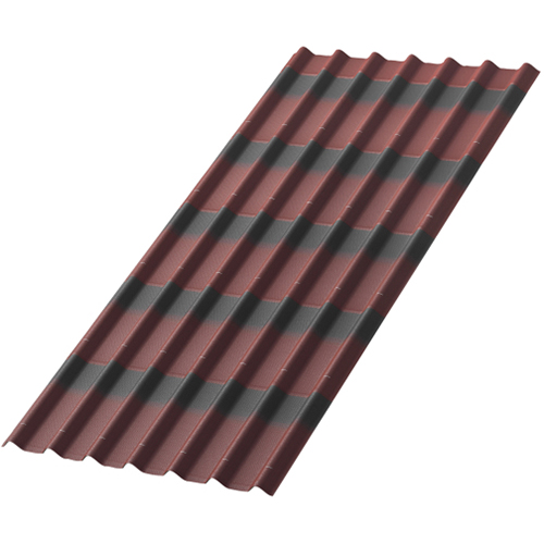 Ондулин черепица  красная, 1950*960*3,3 мм