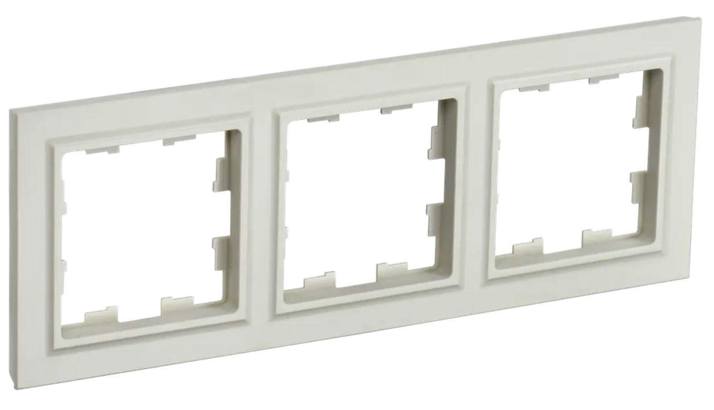 Рамка 3-мест. "BRITE", беж. IEK