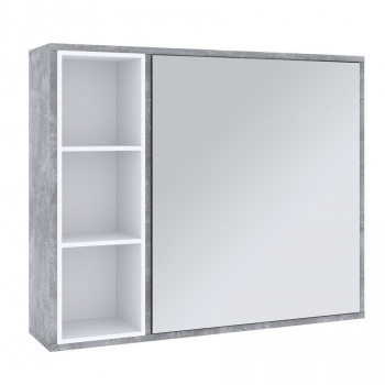 Шкаф с зеркалом "Aqua De Marco Orlando 85", серый матовый