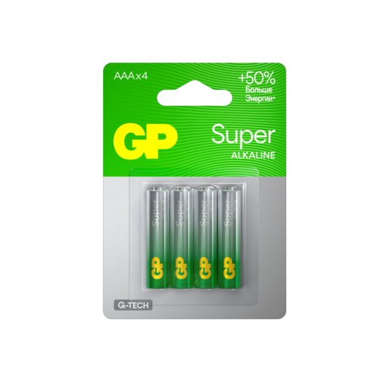 Эл. питания GP Alkaline Super G-Tech LR03 BL4 24AA21-2CRSBC4 (1/10/40)