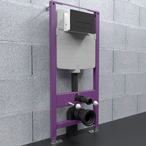 Кнопка "Triton-Pro" двойная механическая для инсталляции "Evo" черная матовая, пластик