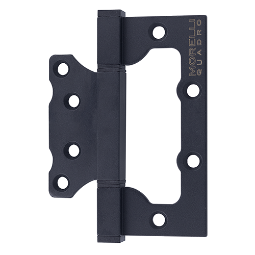 Петля универсальная без врезки алюминиевая на квадратной оси  "QUADRO 1- BL TEC", 100*75*2,5мм, "Черный"