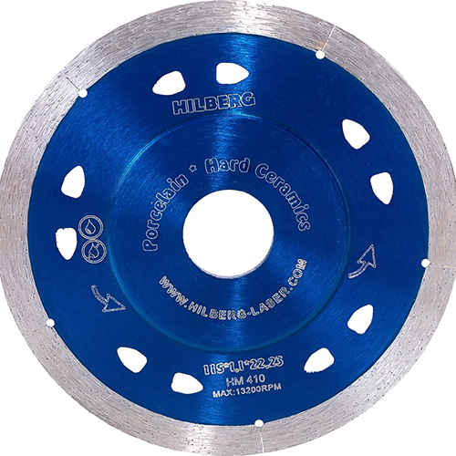 Диск алмазный сплошной для кафеля и керамогранита"Hilberg Extra Thin", 115*1,1*22,2мм, сухой рез