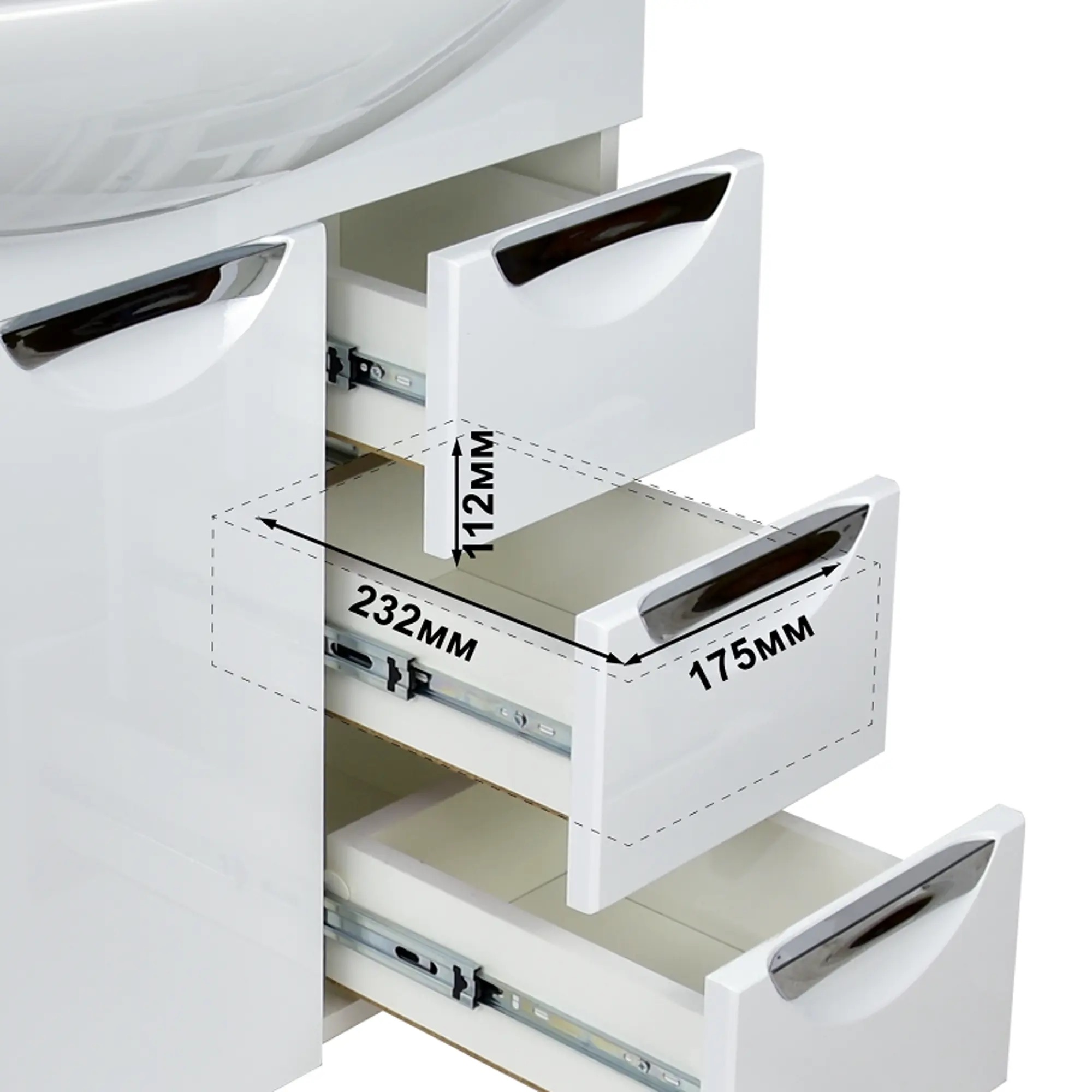 Тумба &quot;Doratiz Афина 80&quot;, белая с умывальником &quot;Балтика 80&quot;