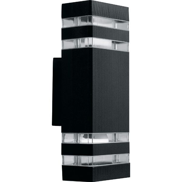 Светильник садово-парковый с клеммой "Feron DH0807" 2х60Вт,IP54, Е27, 220В, на стену, чёрный