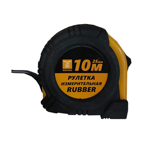 Рулетка "Mos Tek" Rubber с фиксатором 10м*25мм