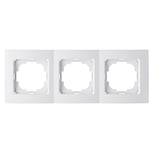 Рамка "NILSON Touran" тройная, горизонтальная, белая
