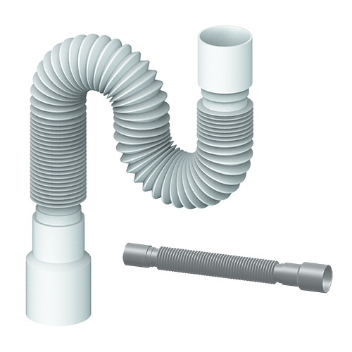 Труба гофрированная 40*40/50, 800мм, D80, "Unicorn"