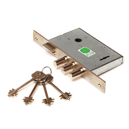 Замок врезной, сувальдный, "Гардиан 1011-4", 4 ключа