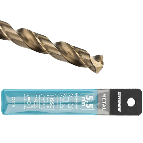 Сверло по металлу 5,5*93мм Gross HSS-Co