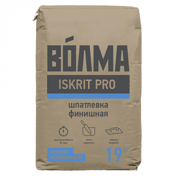 Шпатлевка на полимерной основе "Волма ISKRIT Pro", белый 19кг