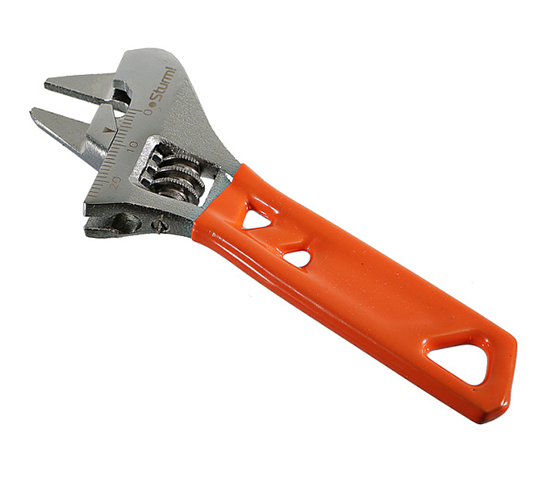 Ключ "Sturm" разводной, 120мм, зев до 24мм, супертонкие губки, обливная рукоятка