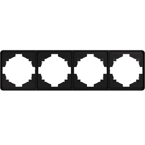 Рамка 4-постовая, ROUND оникс