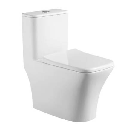 Унитаз-компакт моноблок "Purete P-8621" прямой выпуск, нижняя подводка, с сиденьем микролифт, без креплений к полу