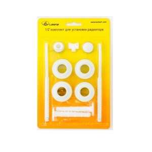 Набор комплектующих к радиатору универсальный 1/2", 11шт с 2-мя кронштейнами