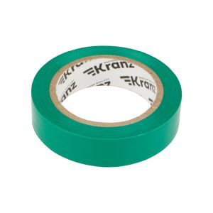 Изолента ПВХ "KRANZ" зеленая, 15мм*10м