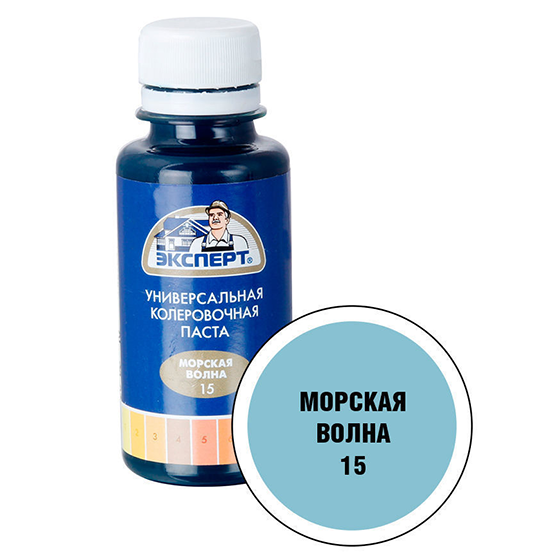 Паста колерная универсальная "Эксперт", 100мл, "Морская волна"