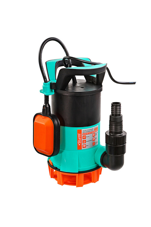 Насос для грязной воды WP9745PVU, 450 Вт, част. до 30мм, 200 л/мин, напор 6м, 10м, Sturm!