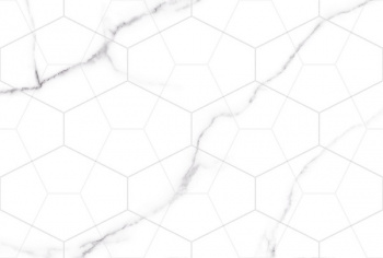 Декор керамический настенный &quot;Vega GT&quot; 400*270мм,белый геометрия