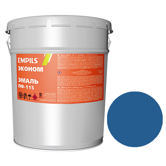 Эмаль алкидная синяя ПФ-115 "Empils Эконом", 20кг