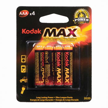 Эл. питания "Kodak" Max LR03-4BL тип AAA