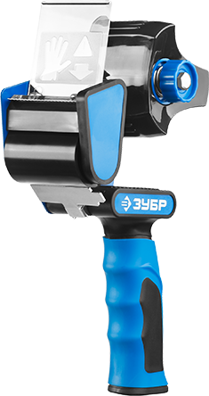 Пистолет для скотча  "Зубр", металлический корпус, двухкомпонентная рукоятка
