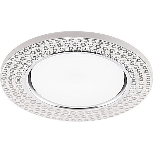 Светильник потолочный &quot;CD4029&quot; GX53,20LED*2835 SMD 4000К,15Вт, с подсвет. прозрач хром,без лампы с драйвером